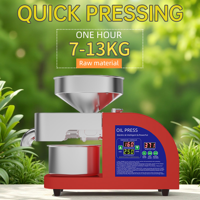 DIVEDEER X10 Commercial Oil Press Intelligent Temperature Control for Squeezing Peanuts Sesame Flaxseed Rapeseed Walnut Kernel 
