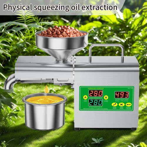  DIVEDEER X3S Intelligent Oil Press Machine Automatic Temperature Control 40-300°C for Flaxseed Peanut Cooking Oil Cold Hot Press
