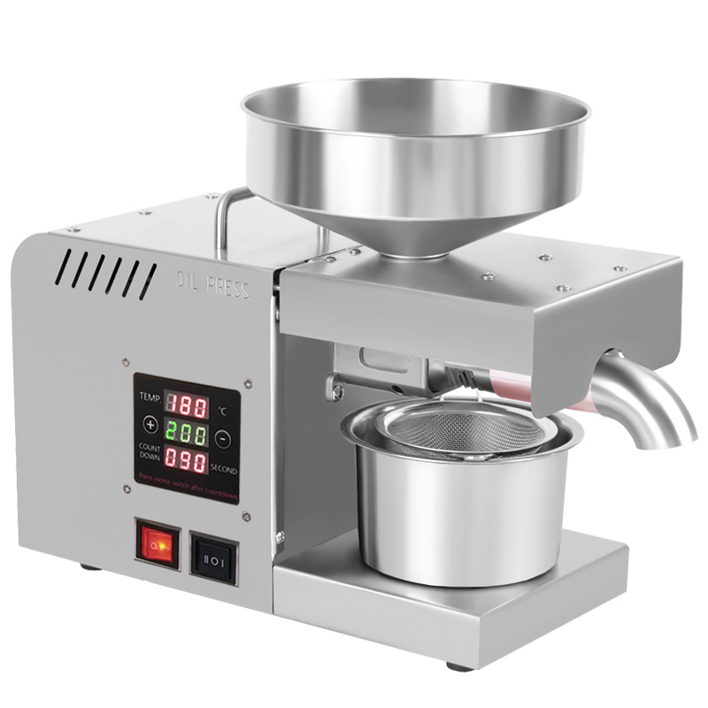 DIVEDEER X5S Stainless Steel Oil Press Intelligent Automatic Temperature Control Panel Peanut Sunflower Seed Kernel Olive Oil 