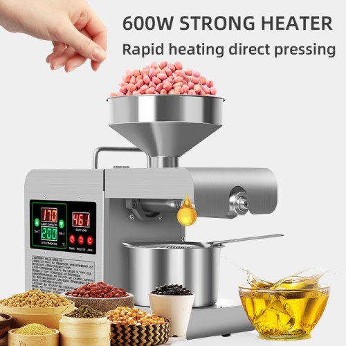 DIVEDEER X8S Fully Automatic Multifunctional Home Oil Press Stainless Steel Construction Suitable for pressing peanut oil 