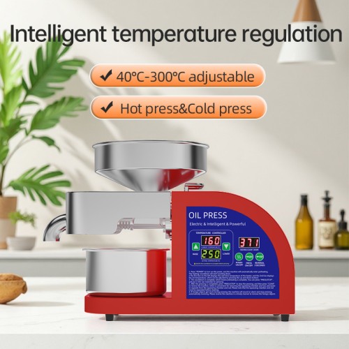 DIVEDEER Oil Press Machine Intelligent Temperature Control for Pressing Peanut Black Sesame Flaxseed Rapeseed Walnut Kernel X9