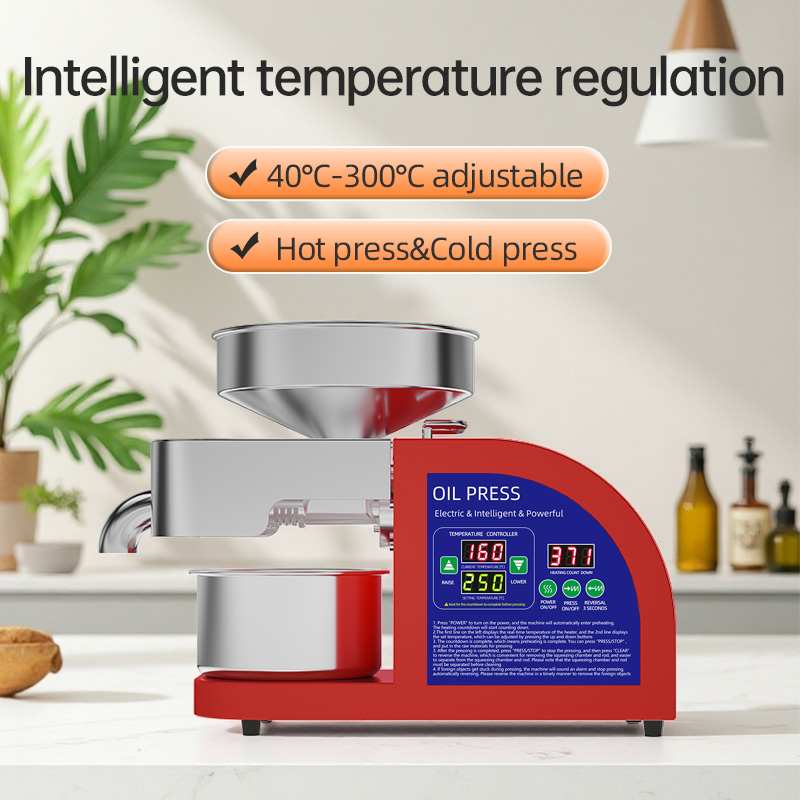DIVEDEER Oil Press Machine Intelligent Temperature Control for Pressing Peanut Black Sesame Flaxseed Rapeseed Walnut Kernel X9 