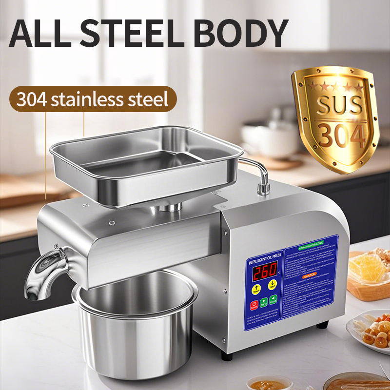 DIVEDEER Household Z5 Oil Press Machine Temperature Control 40-300℃,400W High-power Heating, With Built-in Preheating Countdown 