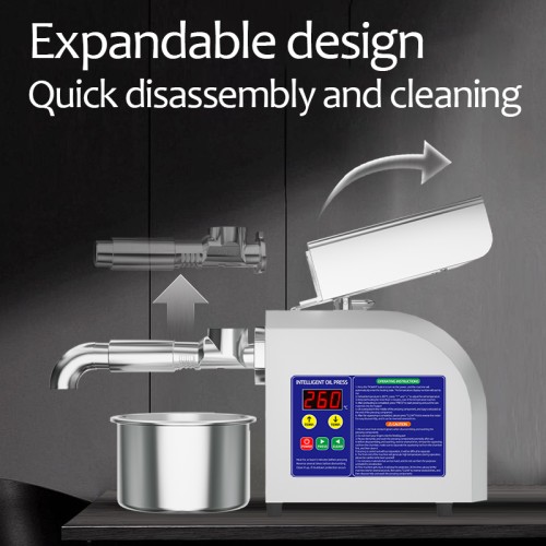 DIVEDEER Household Z5 Oil Press Machine Temperature Control 40-300℃,400W High-power Heating, With Built-in Preheating Countdown