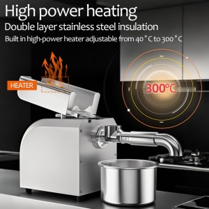 DIVEDEER Household Z5 Oil Press Machine Temperature Control 40-300℃,400W High-power Heating, With Built-in Preheating Countdown 