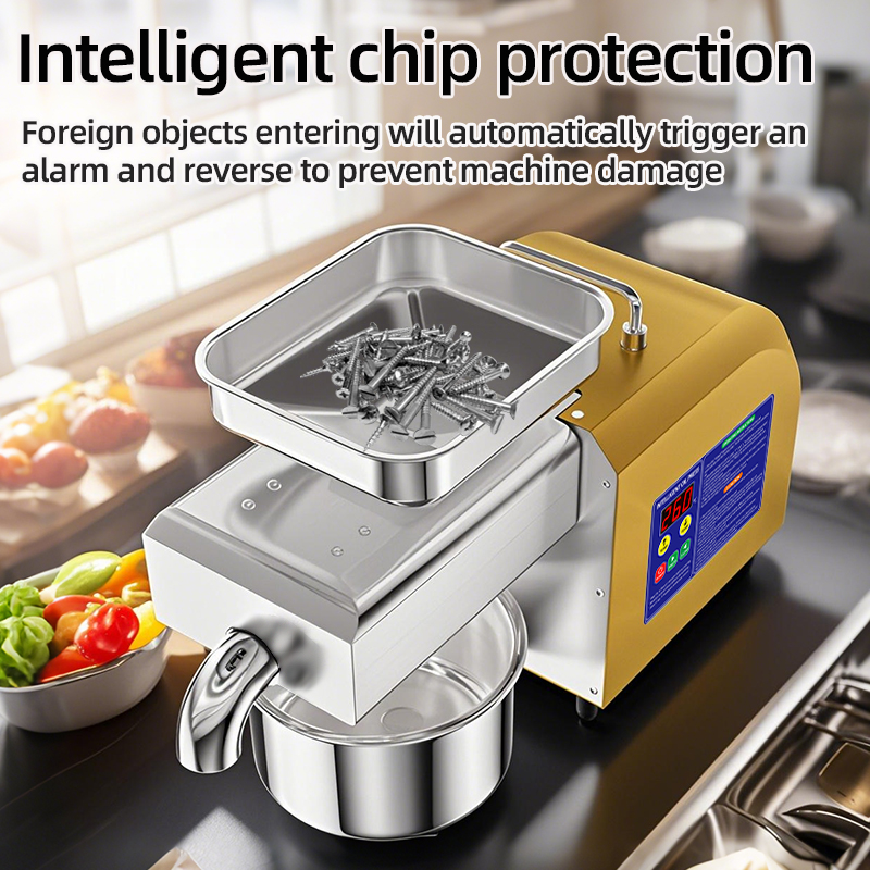 DIVEDEER Household Z6 Oil Press 40-300℃ Temperature Control 600W High-Power Heating Built-in Preheating Countdown 