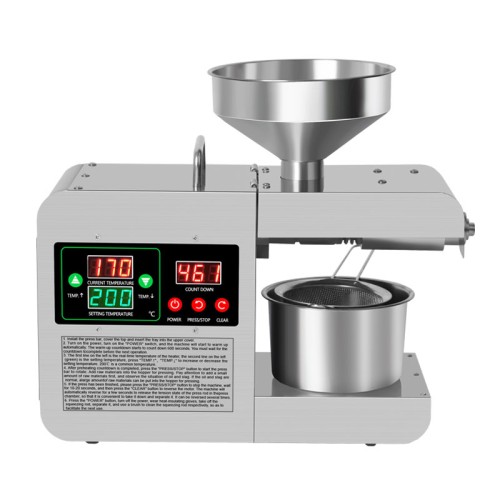 DIVEDEER X8S Fully Automatic Multifunctional Home Oil Press Stainless Steel Construction Suitable for pressing peanut oil 