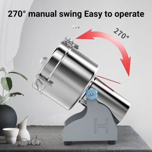 DIVEDEER 2500G Large Capacity Stainless Steel Medicinal Material Grinding Machine Multi-functional Grain Crushing Mill Powder
