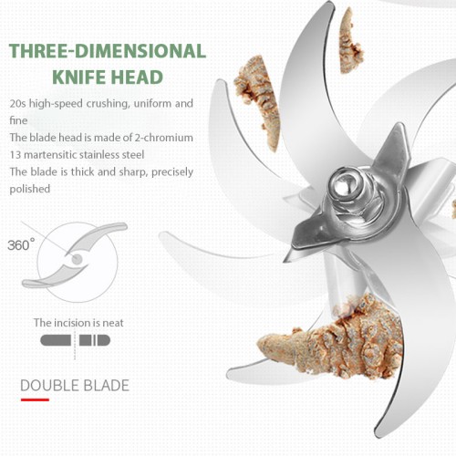 DIVEDEER 2500G Large Capacity Stainless Steel Medicinal Material Grinding Machine Multi-functional Grain Crushing Mill Powder