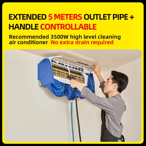 DIVEDEER High-pressure Steam Cleaner Handheld Disinfection Kitchen Air Conditioner Cover Car Cleaner 4-in-1, 5-in-1