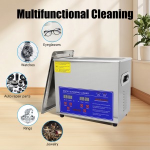 DIVEDEER 3L Ultrasonic Cleaner with Digital Timer Stainless Steel for Household Jewelry Glasses Watch Bath Cleaning Machine 