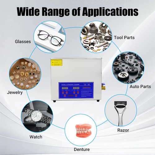 DIVEDEER 6L Commercial Ultrasonic Cleaning Machine Glasses Jewelry Watch Hardware Parts Circuit Board With Cleaning Machine