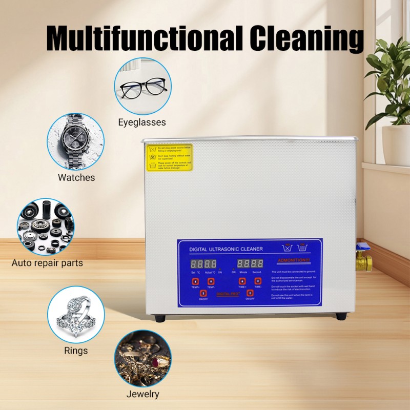 DIVEDEER 6L Commercial Ultrasonic Cleaning Machine Glasses Jewelry Watch Hardware Parts Circuit Board With Cleaning Machine 